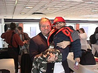 Lee Rodgers and me, Raymond on the SS Monte Carso Cruise Ship during a PR Cruise for the KSFO fans during 2002 fleetweek.